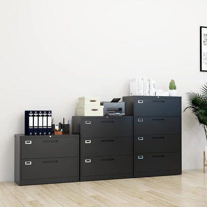 Lateral File Cabinet with Lock, 2 Drawer Large Metal Filing Cabinet, Home - Image 10