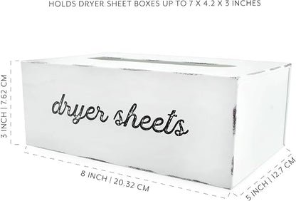AuldHome Design Dryer Sheet Dispenser; Countertop Rustic White Fabric Softener - Image 6