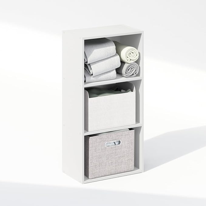 Furinno Reed Closet Organizers and Storage, 3-Tier Closet Organizer, Open Shelf - Image 5