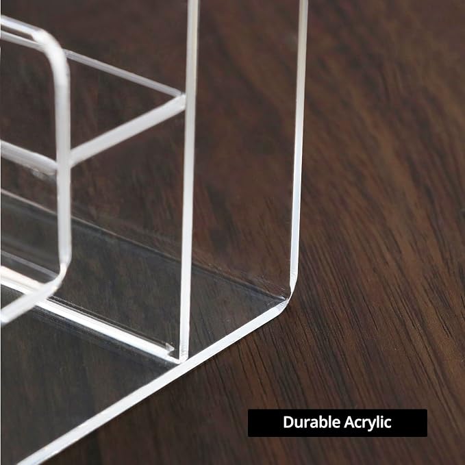 QWORK 4-Tier Acrylic Wallet and Handbag Display Stand, Space-Saving, - Image 5