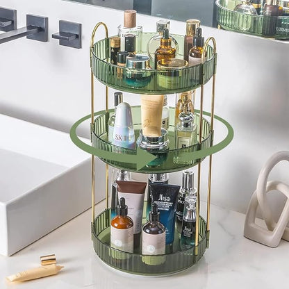 360° Rotating Makeup Organizer, 3 Tier Spinning Cosmetic Organizer - Image 5