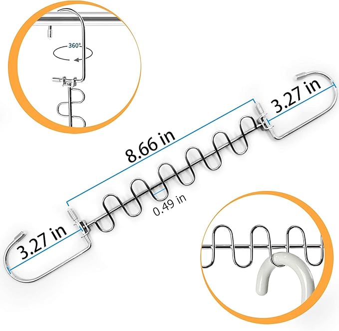 KLEVERISE 4 Pack Metal Space Saving Hangers, Stainless Steel Hangers Space - Image 4