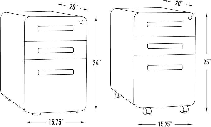 Laura Davidson Furniture Stockpile 3 Drawer File Cabinet - Image 3