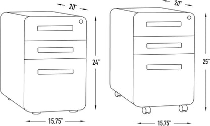 Laura Davidson Furniture Stockpile 3 Drawer File Cabinet - Image 3