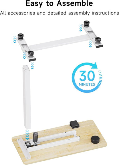 BIZUM Small Electric Standing Desk Bedside Table - Image 8