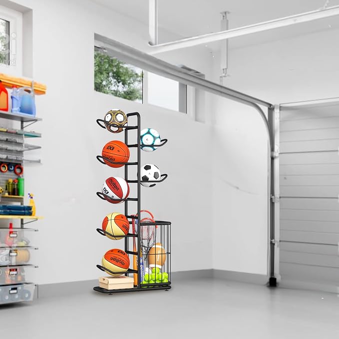 7-Ball Sports Equipment Storage Rack - Image 6
