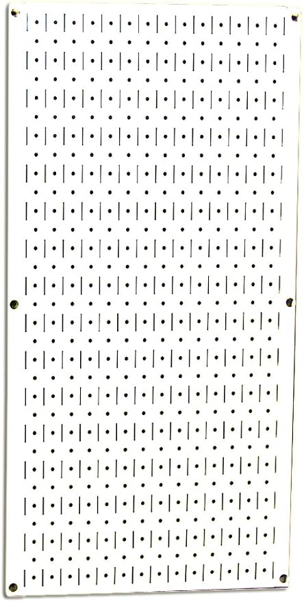 Wall Control Pegboard 32in x 16in White Metal Pegboard Tool Board Panel by Wall+Control
