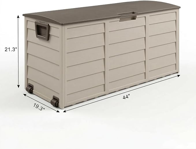 75 Gallon Outdoor Storage Box, 260L Waterproof Resin Deck Box - Image 2