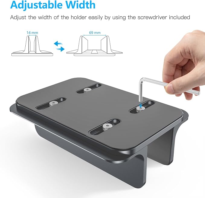 OMOTON Vertical Laptop Stand Holder, Desktop Aluminum Stand - Image 6