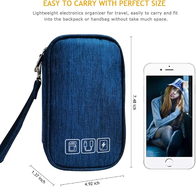 Electronic Organizer Bag Cable Organizer Travel Cord Organizer Case Pouch - Image 3