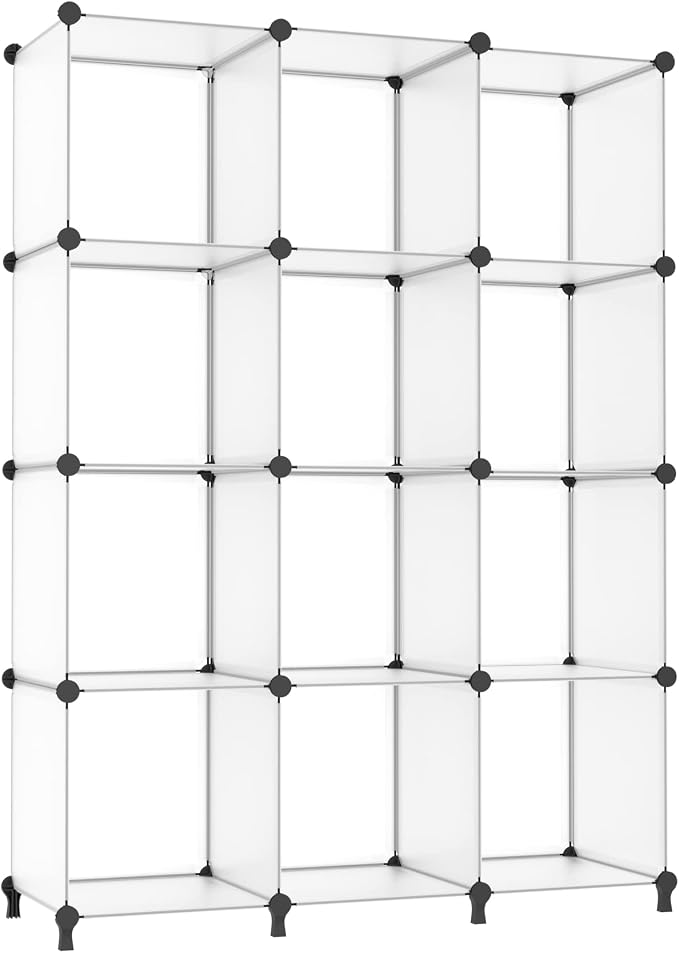 AWTATOS Cube Storage Organizer Storage 12 Cube Bookshelf DIY Plastic Closet by AWTATOS