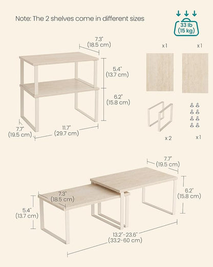 SONGMICS Cabinet Organizer Shelf, Kitchen Storage, Spice Rack, Expandable - Image 6