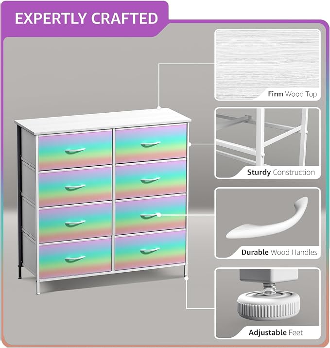 Sorbus Kids Dresser with 8 Drawers - Image 4