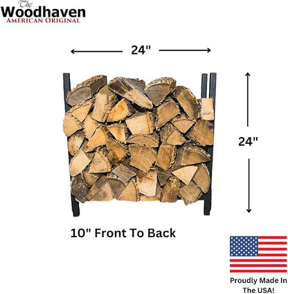 Woodhaven 2-Foot Firewood Rack – Made in USA – 1/8 Cord Raised Lumber Storage - Image 2