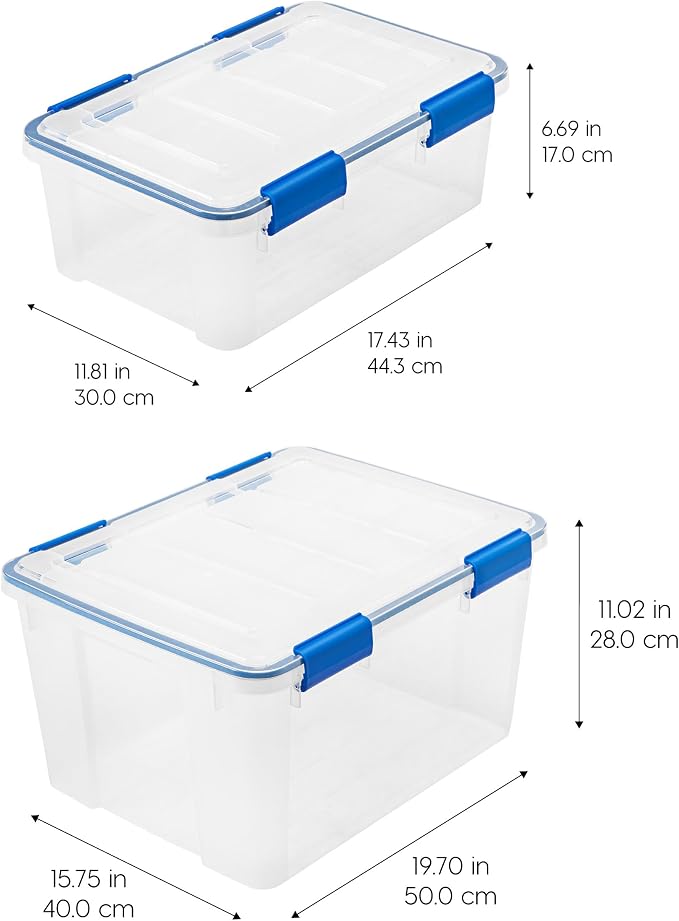IRIS USA 4-Pack 26.5/44 Combo Qt Storage Bins - Image 5