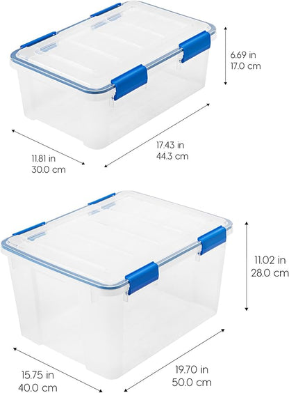 IRIS USA 4-Pack 26.5/44 Combo Qt Storage Bins - Image 5