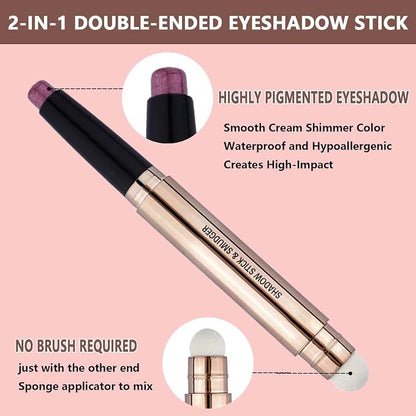 Romantic Red Eyeshadow Stick Makeup, Highlighter Matte Cream Eye Shadow Pencil - Image 3