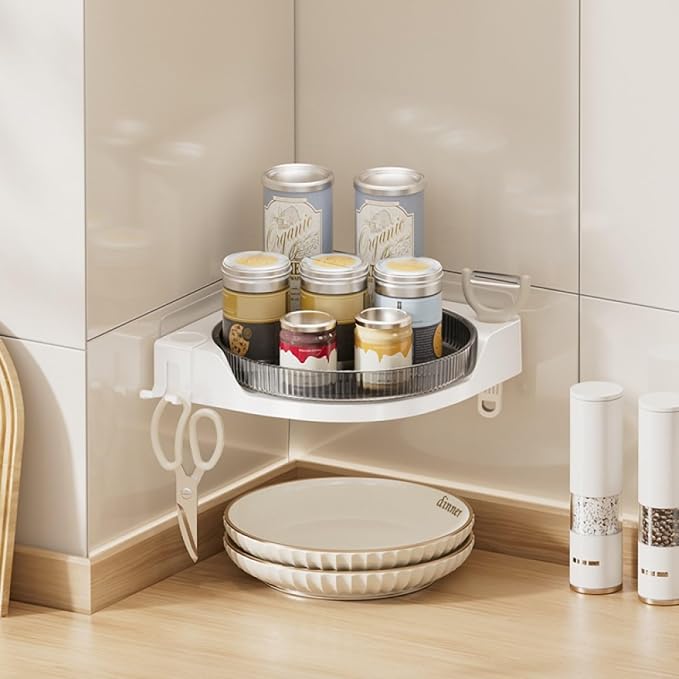 360 Rotating Makeup Organizer Spinning Bathroom Organizer 1 Pack Corner Storage - Image 7