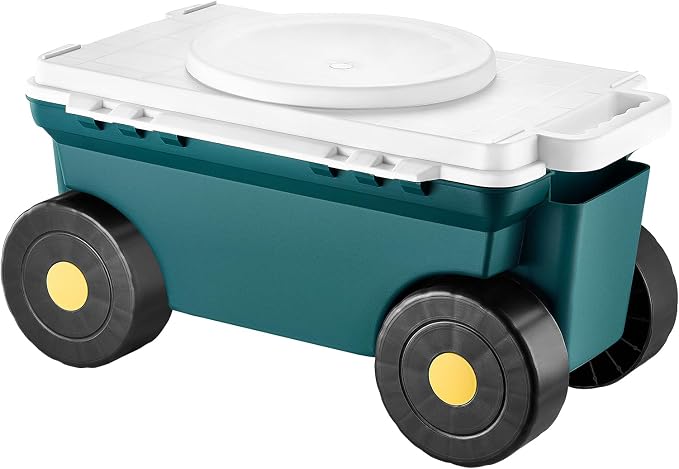 VEVOR Small Garden Seat, 2 in 1 Rolling Garden Cart by VEVOR