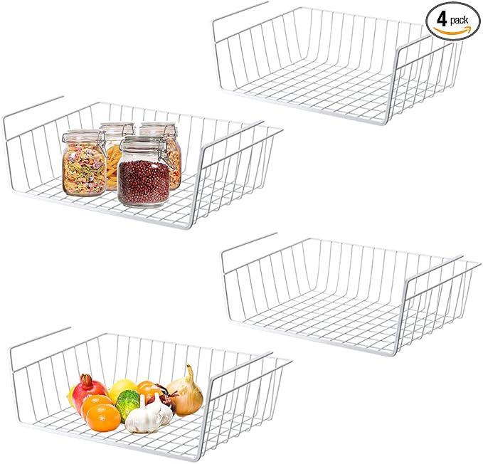 Under Shelf Storage Basket, Hanging Shelf Basket Slides Under Shelves by Vilive