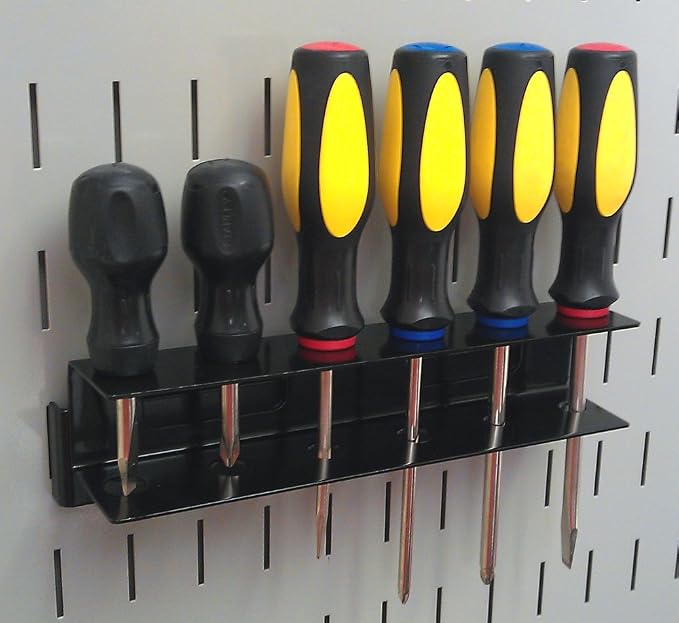 Wall Control Screwdriver Holder Bracket Slotted Metal Pegboard Accessory - Image 3