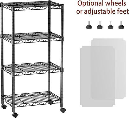 SINGAYE Small Wire 4 Adjustable Shelves Pantry Metal Shelf Floor Organizer | - Image 4