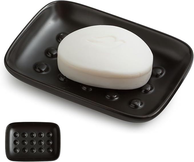 Soap Dish, Ceramic Soap Holder Shower Soap Dish by Miamolo
