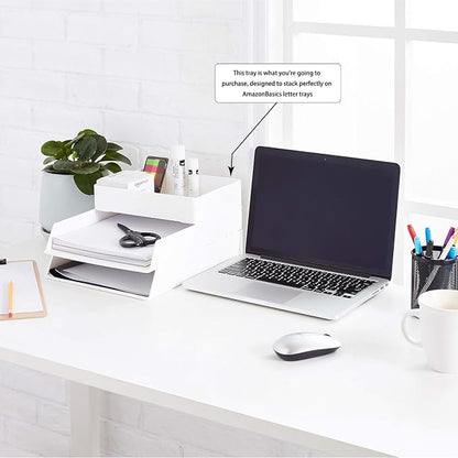 Amazon Basics Rectangular Plastic Desk Organizer - Image 2