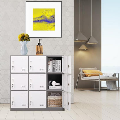 Metal Locker 9 Door Storage Cabinet, Steel Storage Lockers - Image 7