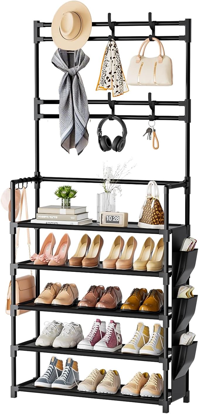 Shoe Rack 5 Tier Shoe Organizer Storage 15-20 Pairs by OYREL