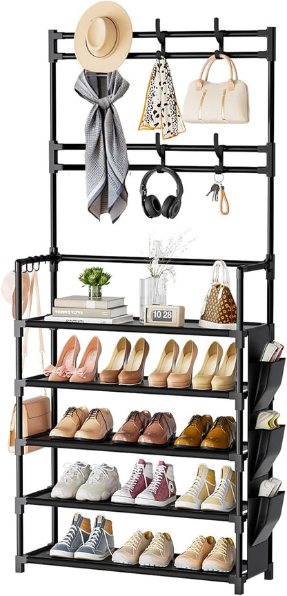 Shoe Rack 5 Tier Shoe Organizer Storage 15-20 Pairs by OYREL