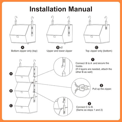 4-Tier Hanging Closet Organizer and Storage - Image 7