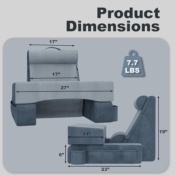 COZEER 3‑in‑1 Reading Pillow for Bed - Image 7
