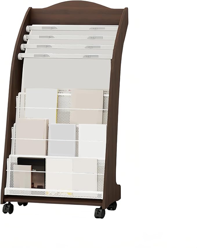 Brochure Display Rack, 4 Layer Floor-Standing Magazine Rack, Literature by LHIUGE