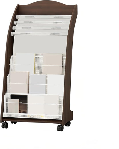 Brochure Display Rack, 4 Layer Floor-Standing Magazine Rack, Literature by LHIUGE
