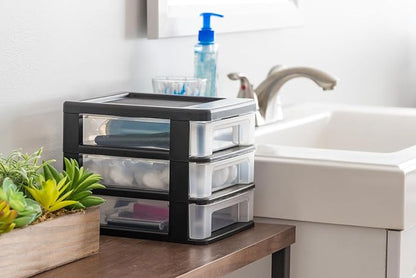 IRIS USA Plastic Stacking Desk Top 3-Drawer Storage Organizer, - Image 2
