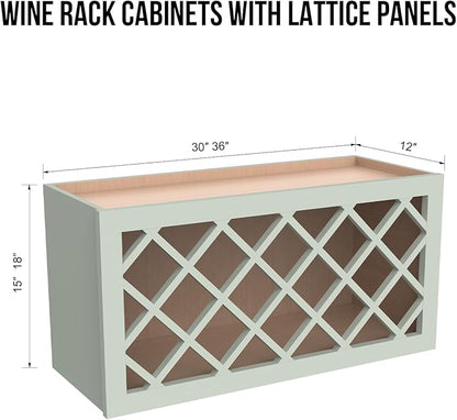 Solid Wood RTA Wine Bottle Rack Wall Cabinet - Image 3