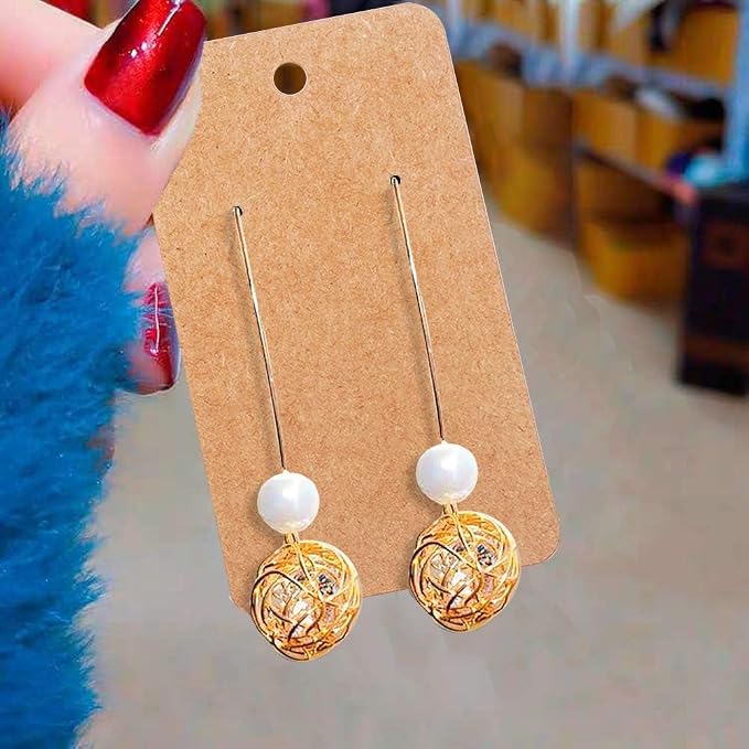 WeLiu Earring Card Holder 256 Pack Display Cards Hanging Earring, Kraft Paper - Image 3