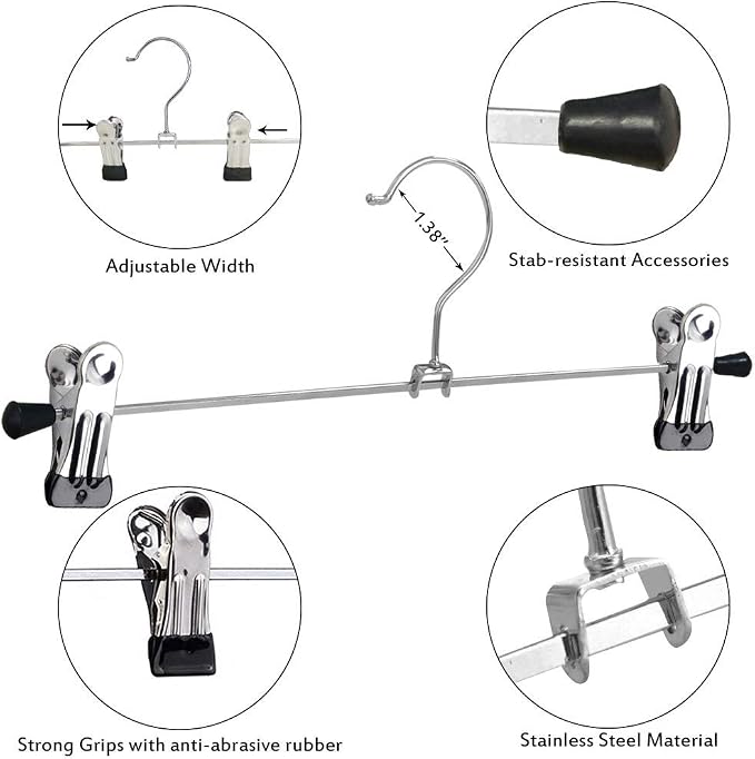 NORTHERN BROTHERS Pants Hangers 50 Pack, Skirt Hangers - Image 2