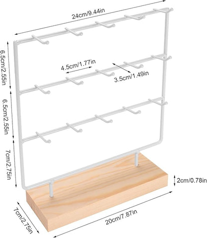 Earring Display Stand for Selling, Wood Earring Rack Tower Display Holder Stand - Image 2