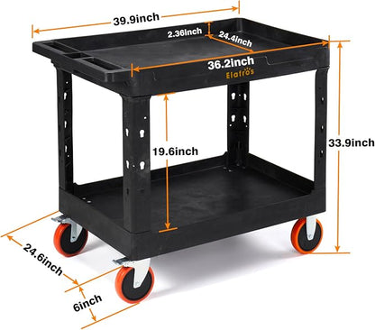 ELAFROS Extra Large Heavy Duty Utility Cart 39.9 x 24.6 Inch - Image 2