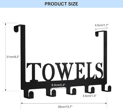 Azmoncy Over The Door Hooks, Towel Rack - Image 2