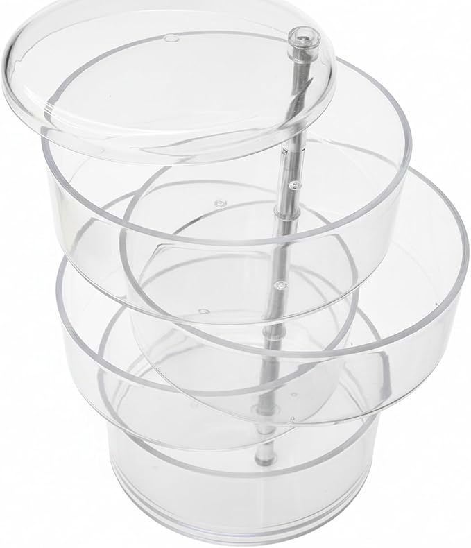 Rotating Cosmetic Display Case, 360-Degree Clear Storage Organizer by Unknown
