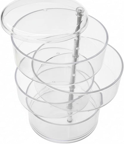Rotating Cosmetic Display Case, 360-Degree Clear Storage Organizer by Unknown
