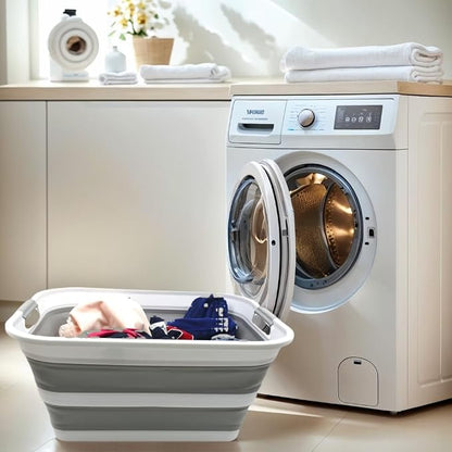 SAMMART 42L Set of 2 Collapsible Plastic Laundry Basket - Image 2