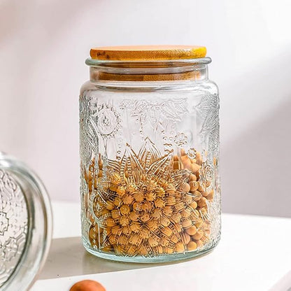 ANSQU Set of 2 Vintage Glass Storage Jars, Glass Food Storage Containers - Image 6