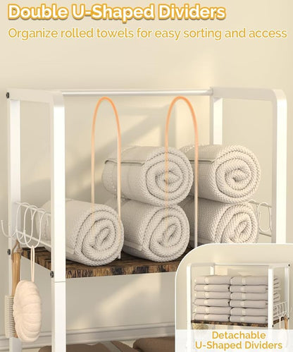 Mondazie Towel Racks for Bathroom Storage Shelves Free Standing, Pool Towel - Image 3