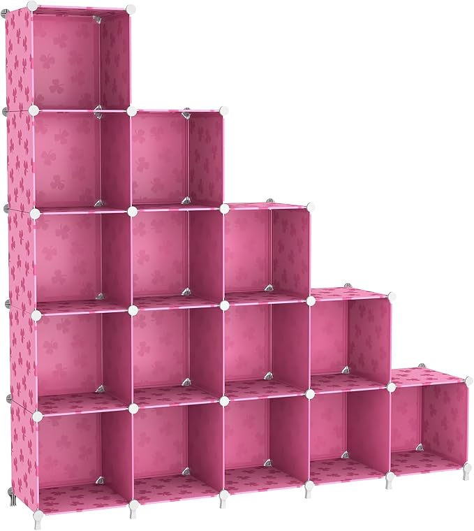 UNKU Cube Storage Organizer, 15 Cube Closet Organizer Storage Shelves, DIY by UNKU