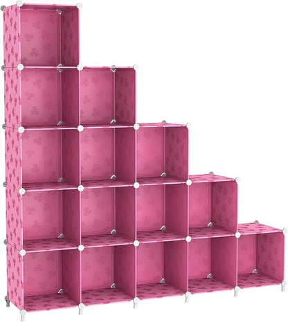 UNKU Cube Storage Organizer, 15 Cube Closet Organizer Storage Shelves, DIY by UNKU