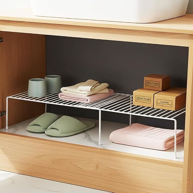 4-Pack Expandable Medium Kitchen Organizer Rack, Kitchen Shelves - Image 5